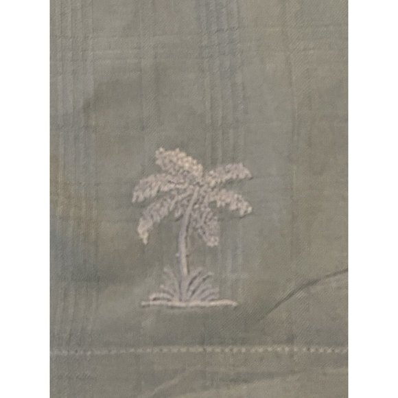 Tommy Bahama Button Down Up Shirt Adult Medium‎ Short Sleeve 100% Silk Blue/Gray - Picture 8 of 8